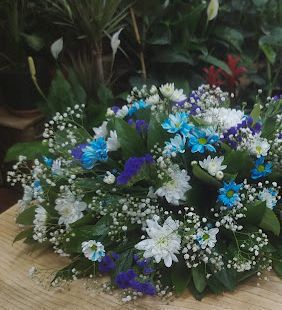 karasu çiçekçilik mavili aranjman