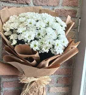 karasu çiçekçilik buket doğal papatya