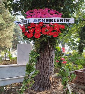 karasu çiçekçilik papatya çelenkleri