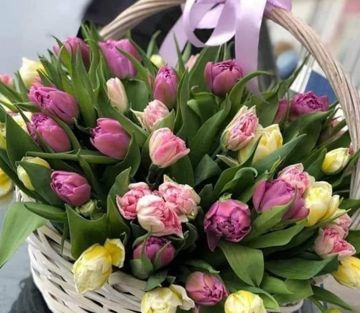 karasu çiçekçisi lale sepeti
